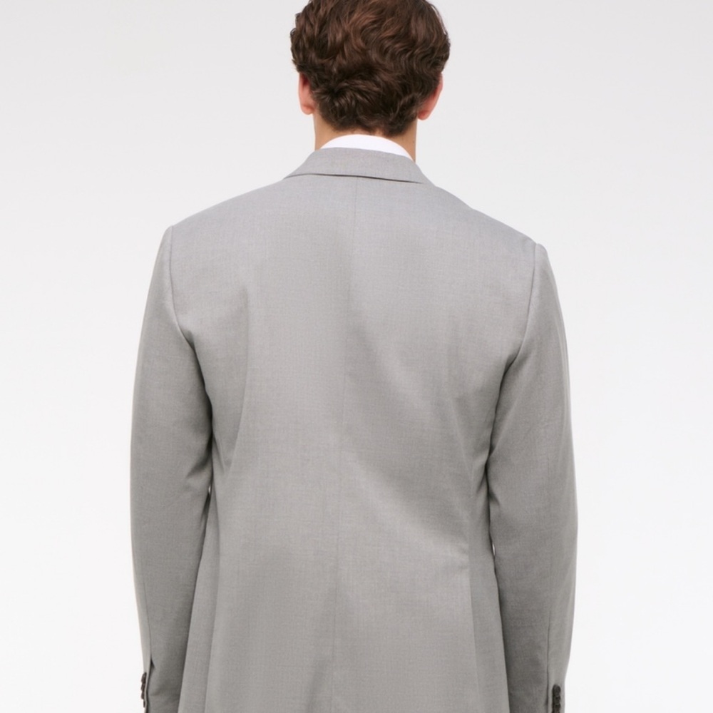 Men's Abercrombie A&F Collins Classic Blazer (Gray) - Picture 3 of 11